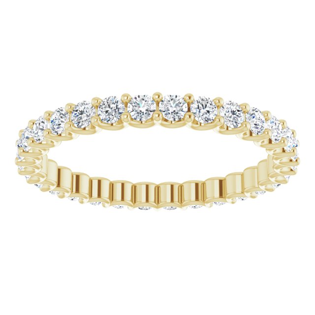 0.90 ct. Shared Prong Round Diamond U Shape Eternity Band-VIRABYANI